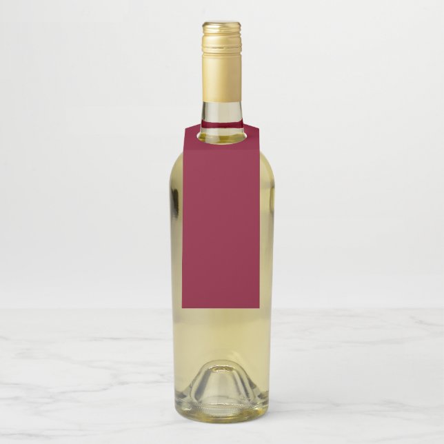 Burgundy Solid Colour Bottle Tag (On Bottle)