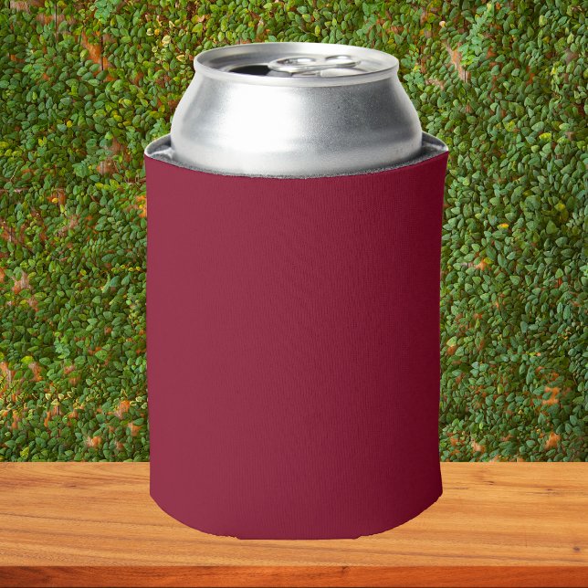 Burgundy Solid Colour Can Cooler (Creator Uploaded)