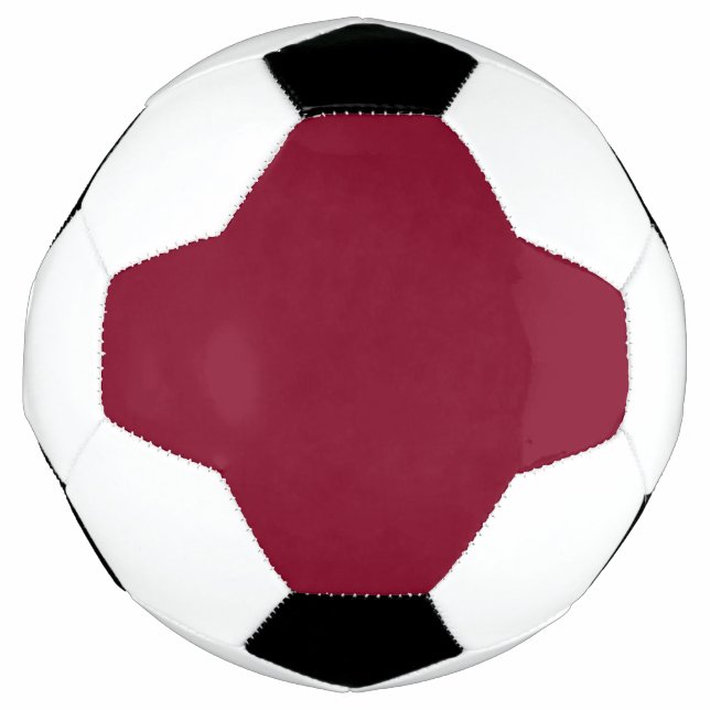 Burgundy Solid Colour | Classic | Elegant Soccer Ball (Front)