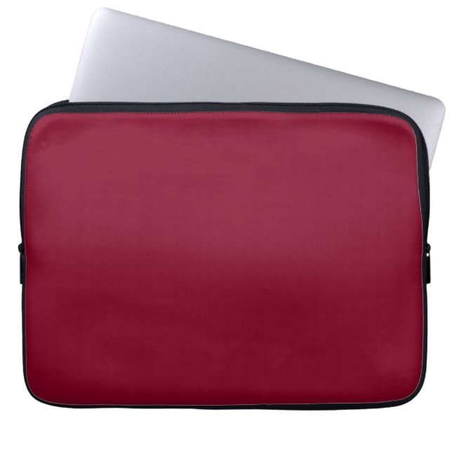 Burgundy (solid colour)  laptop sleeve (Front)