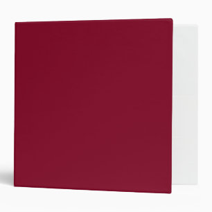 Burgundy Solid Colour Minimalist Binder