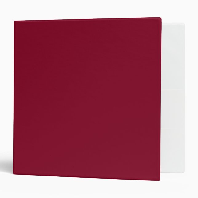 Burgundy Solid Colour Minimalist Binder (Front/Inside)