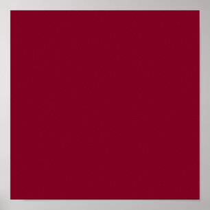 Burgundy Solid Colour Poster