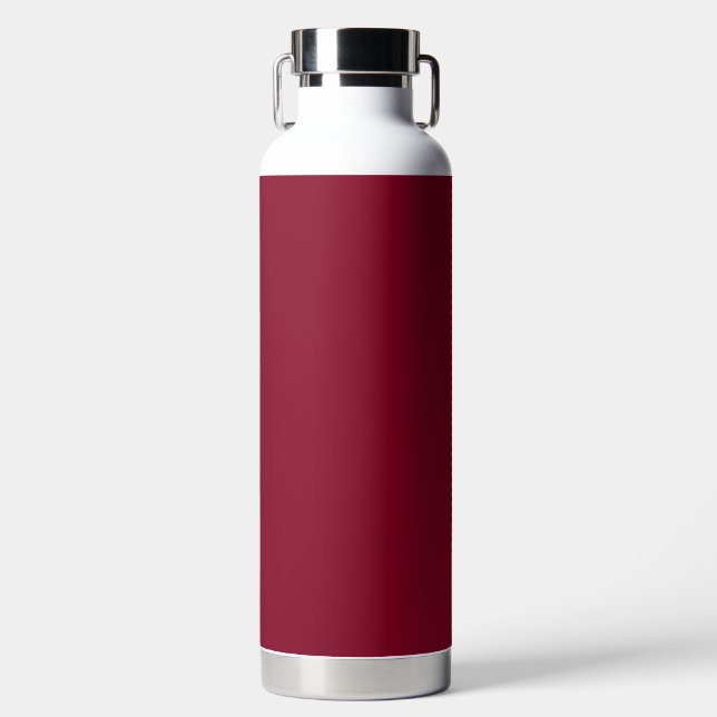 Burgundy Solid Colour Water Bottle (Front)