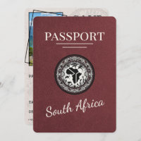 Burgundy South Africa Passport