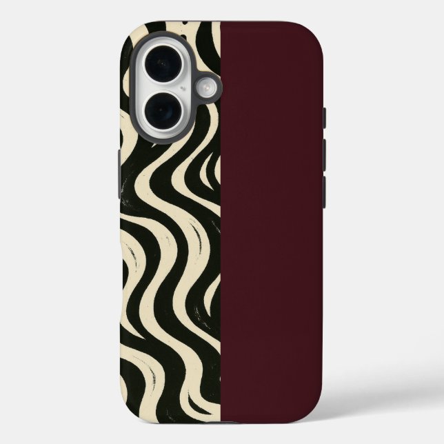 Burgundy Split Phone Case (Back)