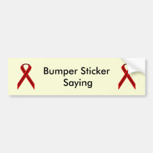 Burgundy Standard Ribbon by Kenneth Yoncich Bumper Sticker