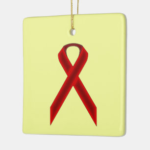 Burgundy Standard Ribbon by Kenneth Yoncich Ceramic Ornament