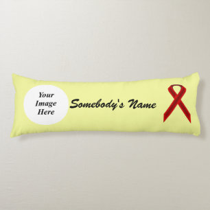 Burgundy Standard Ribbon Tmpl by Kenneth Yoncich Body Pillow