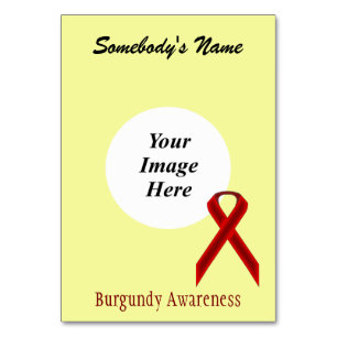 Burgundy Standard Ribbon Tmpl by Kenneth Yoncich Table Number