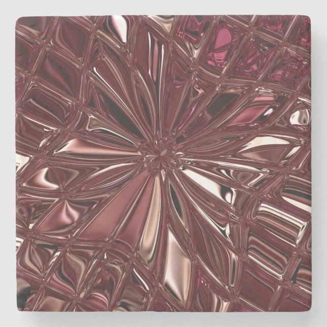 Burgundy Stone Coaster (Front)