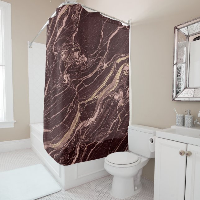 Burgundy Stone Marble Clean Luxury Look (In Situ)