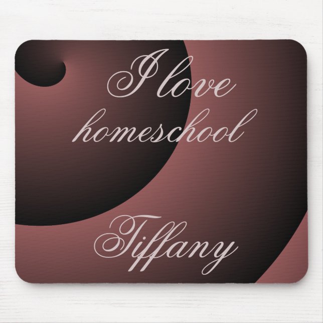 Burgundy Swirls Mouse Pad (Front)