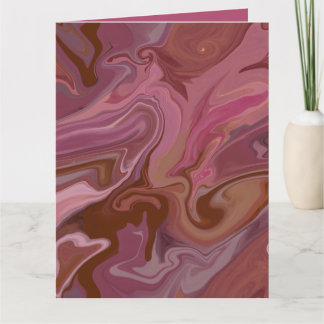 Burgundy taupe Marble gift bag Card