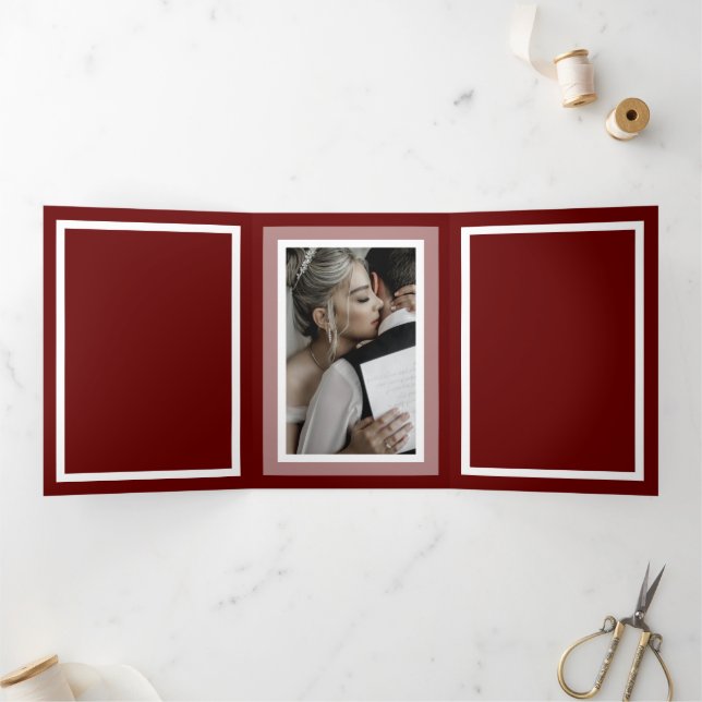 Burgundy Trifold Letter Fold Program (Inside)