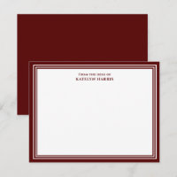 Burgundy Triple Border From The Desk Of Flat