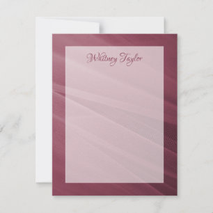 Burgundy Tulle Texture Card