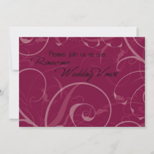 Burgundy Vow Renewal Cérémonie Invitation Card