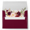 Burgundy Watercolor Floral Wedding Invitation