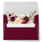 Burgundy Watercolor Floral Wedding Invitation