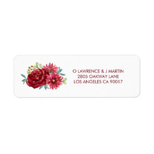 Burgundy Watercolor Flowers