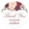 Burgundy Watercolor Flowers Elegant Thank You