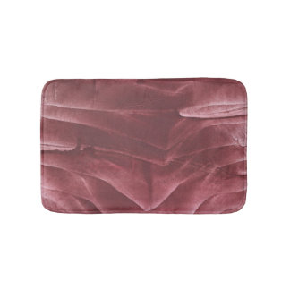 Burgundy waves bath mat