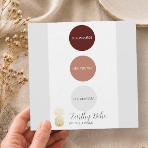 Burgundy Wedding Colour Palette Invitation