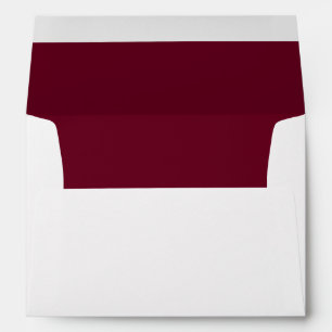 Burgundy Wedding Elegant Modern Return Address Envelope