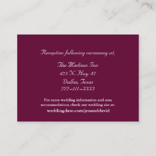 Burgundy Wedding enclosure cards