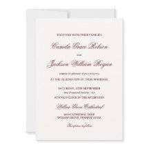 Burgundy Wedding Invitation