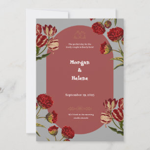 Burgundy Wedding Invitation