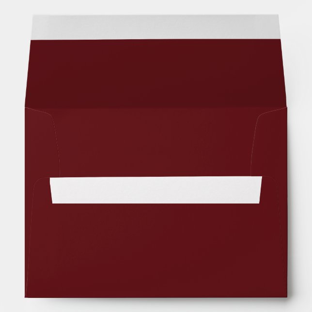 Burgundy Wedding Invitation Envelope (Back (Bottom))