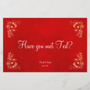 Burgundy wedding table name