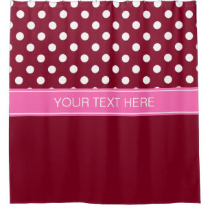 Burgundy White LG Dot Hot Pink CB Name Monogram