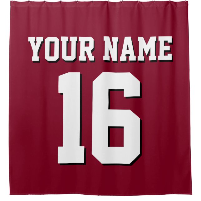 Burgundy White Sports Jersey Team Jersey (Front)