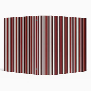 Burgundy & White Stripe School binder