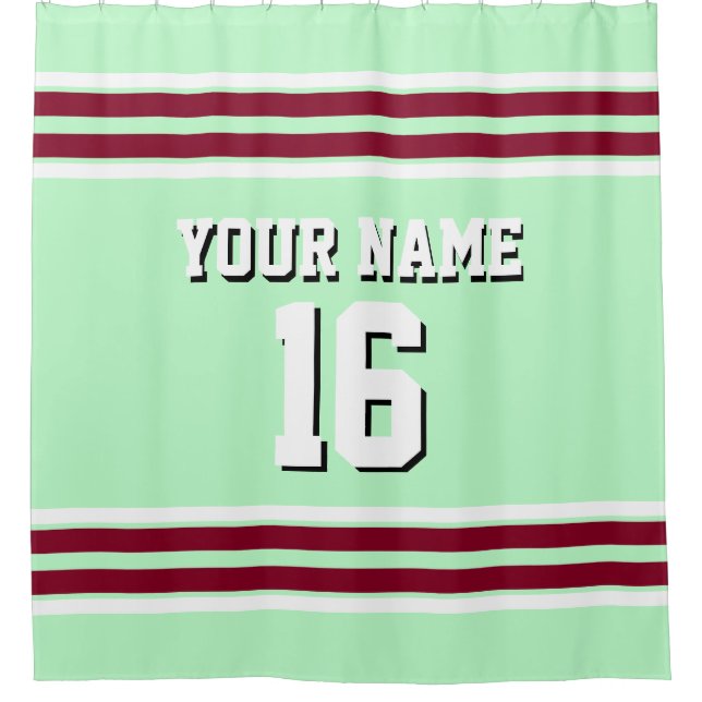 Burgundy White Stripes Sports Jersey (Front)