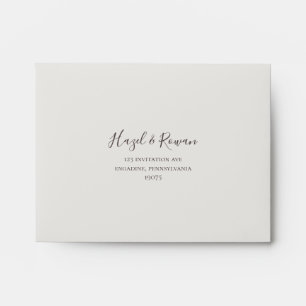 Burgundy Wildflower Beige Self Addressed RSVP Envelope