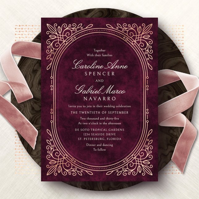Burgundy Wine Art Deco Wedding (Creator Uploaded)