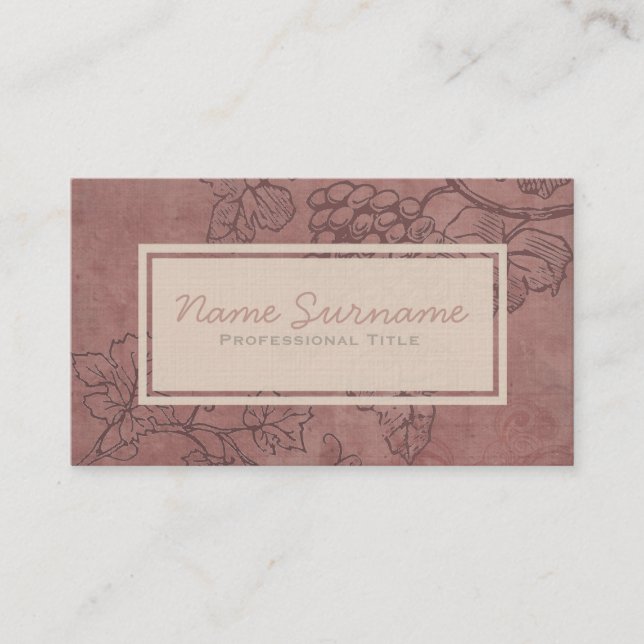Burgundy Wine Business Card (Front)