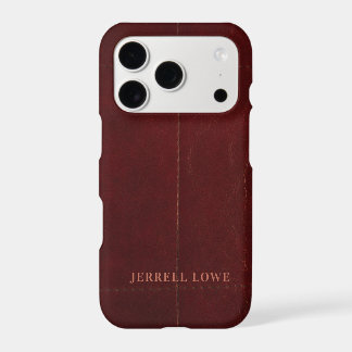 Burgundy Wine Colour Vintage Leather Personalized