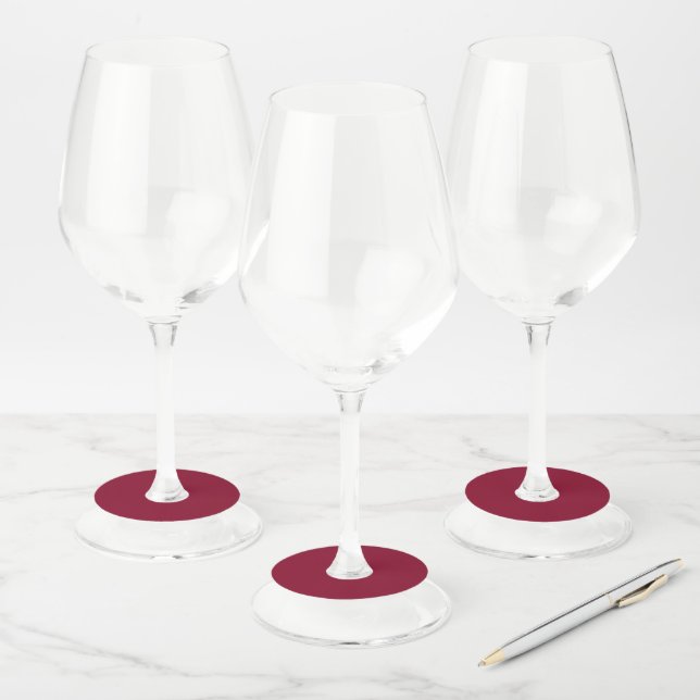 Burgundy Wine Glass Tag (Set)