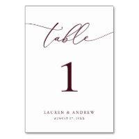 Burgundy Wine Minimalist Wedding | Event Custom Ta
