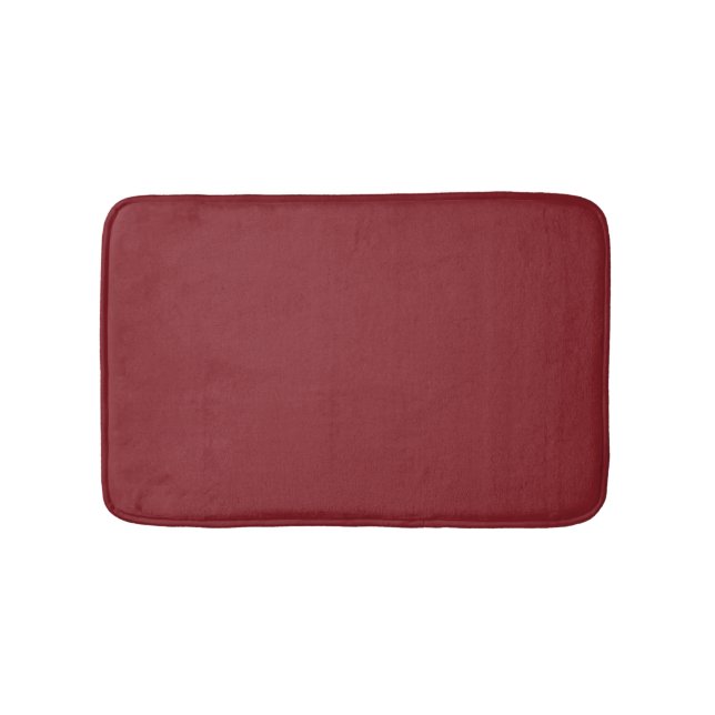 Burgundy Wine Red Bath Mat Customizable Colours (Front)