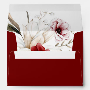 Burgundy Winter Elegance Envelope