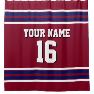 Burgundy with Navy White Stripes Sports Jersey