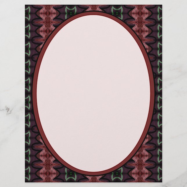 Burgundy with pink letterhead (Front)