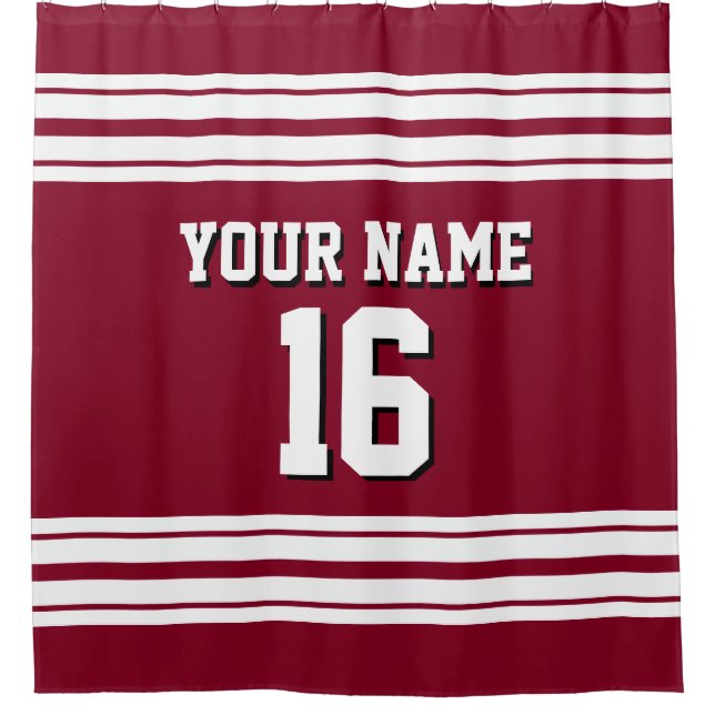 Burgundy with White Stripes Sports Jersey (Front)