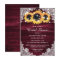 Burgundy Wood and Lace Sunflower Bridal Shower